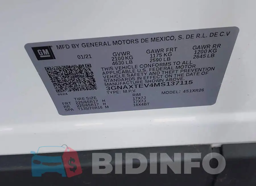 3GNAXTEV4MS137115 Photo# 9