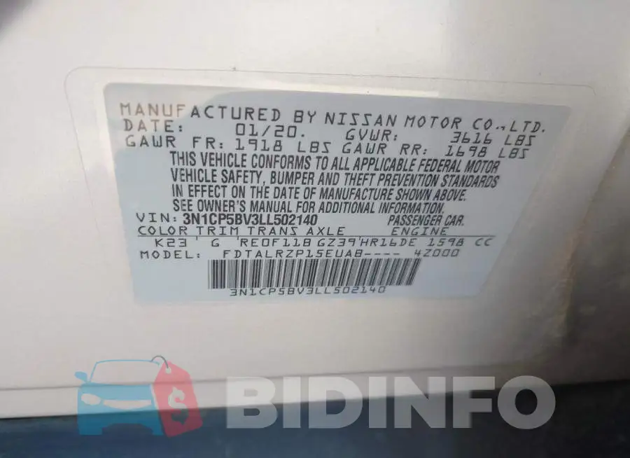 3N1CP5BV3LL502140 Photo# 9