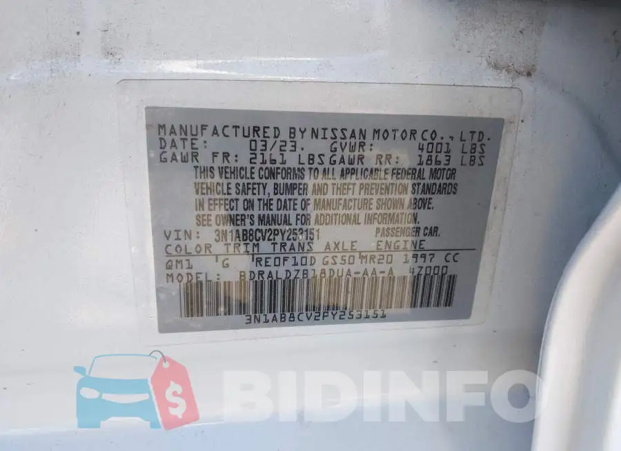 3N1AB8CV2PY253151 Photo# 9