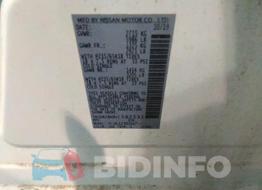 5N1DR2BN9LC582531 Photo# 9