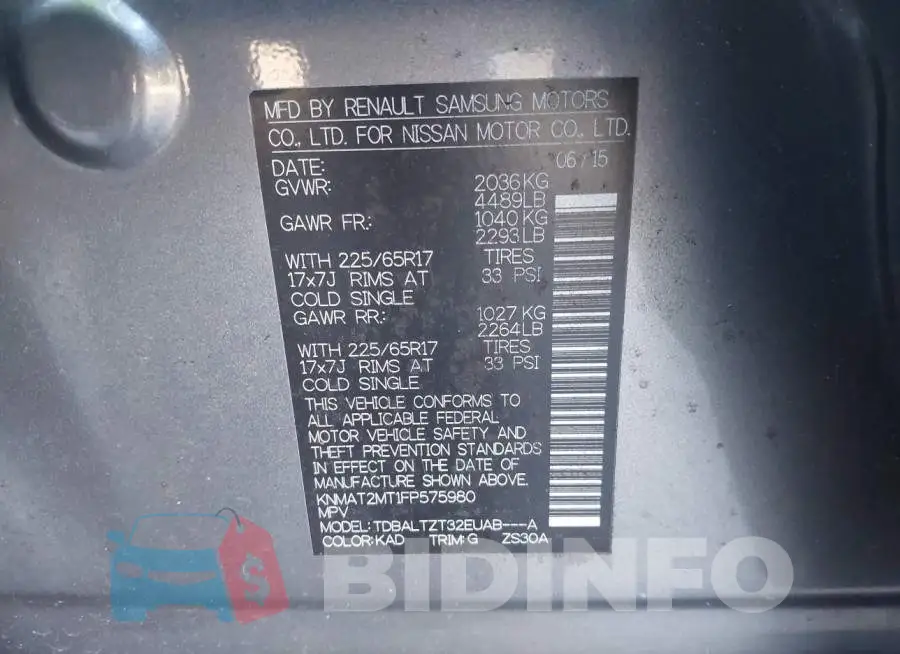 KNMAT2MT1FP575980 Photo# 9