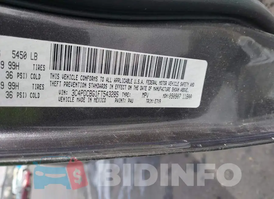 3C4PDCBG1FT543285 Photo# 9