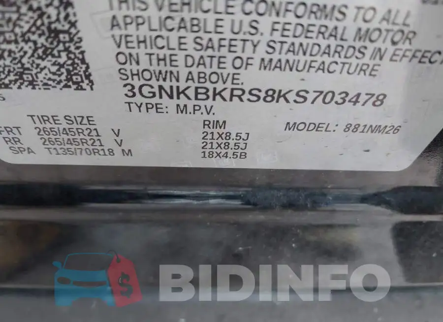 3GNKBKRS8KS703478 Photo# 9