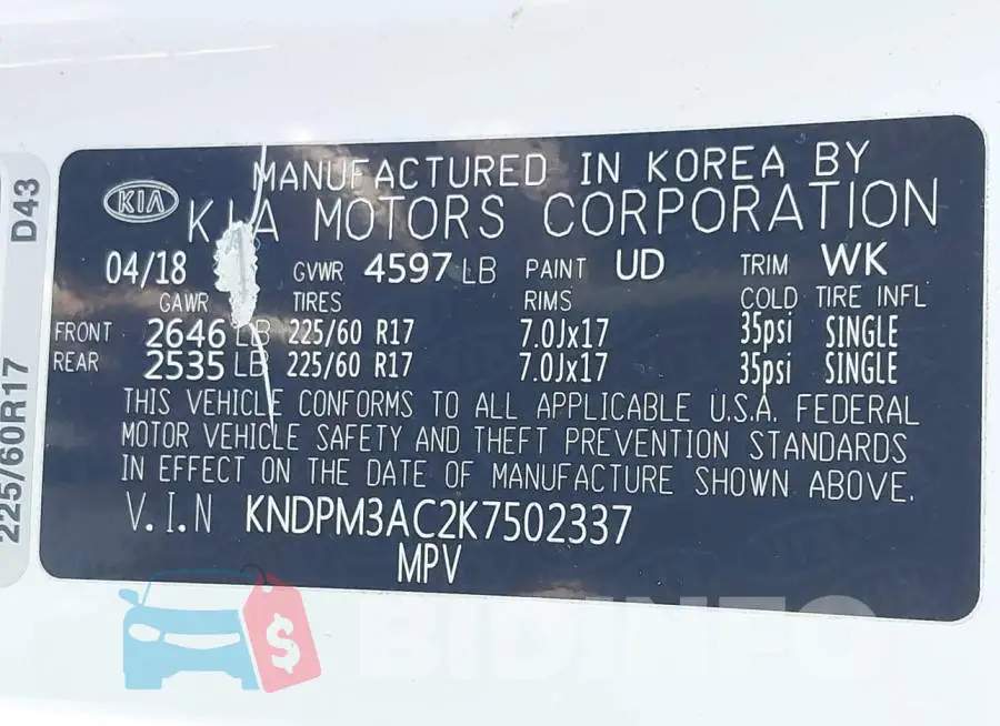 KNDPM3AC2K7502337 Photo# 9