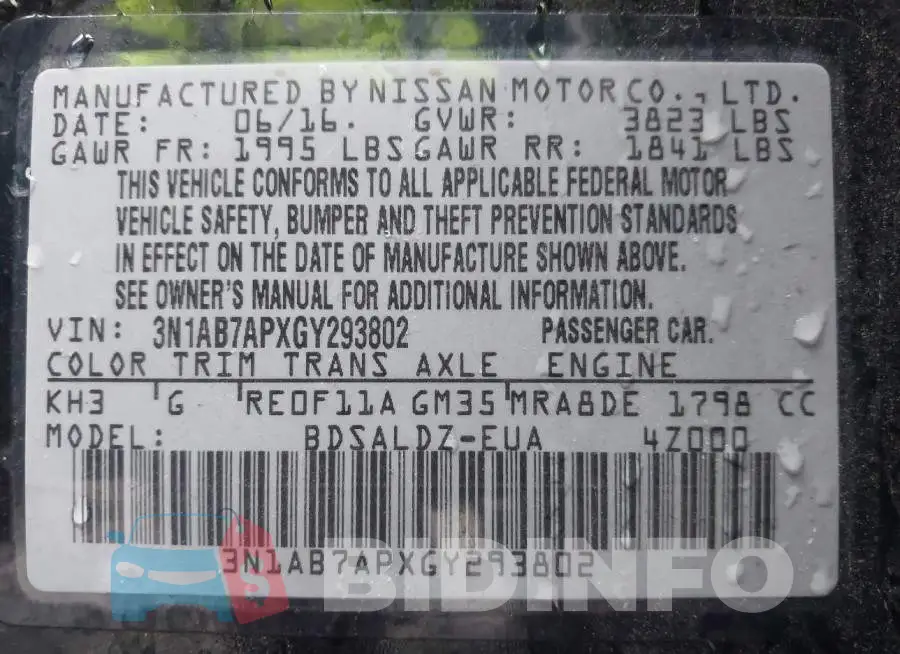 3N1AB7APXGY293802 Photo# 9