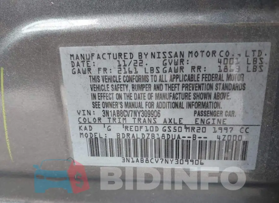 3N1AB8CV7NY309906 Photo# 9