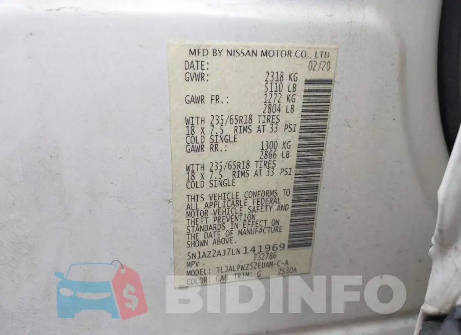 5N1AZ2AJ7LN141969 Photo# 9