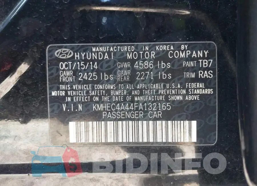 KMHEC4A44FA132165 Photo# 9