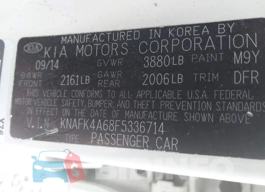 KNAFK4A68F5336714 Photo# 9