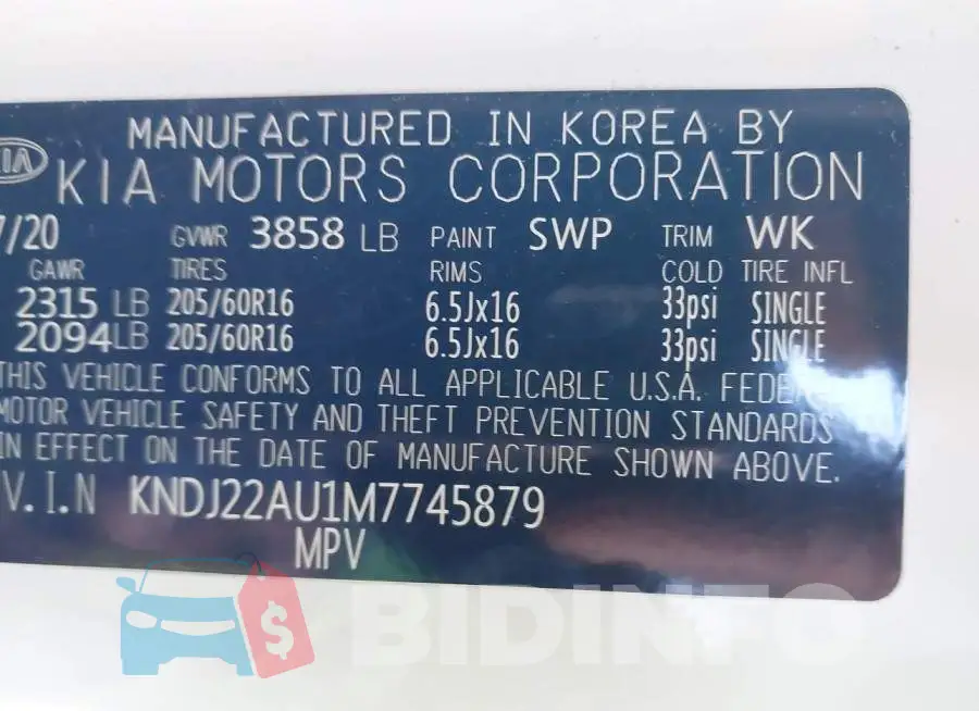 KNDJ22AU1M7745879 Photo# 9