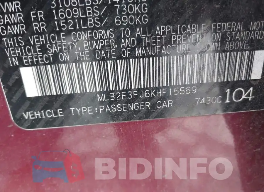 ML32F3FJ6KHF15569 Photo# 9