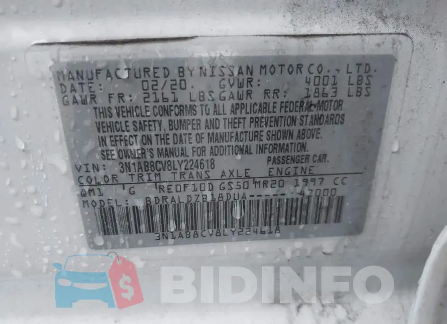 3N1AB8CV8LY224618 Photo# 9