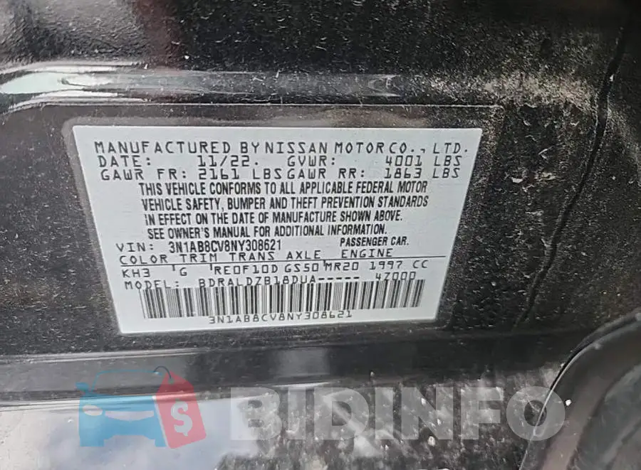 3N1AB8CV8NY308621 Photo# 8