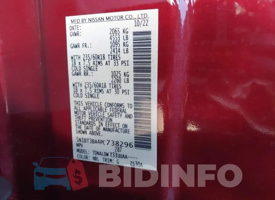 5N1BT3BA4PC738296 Photo# 9