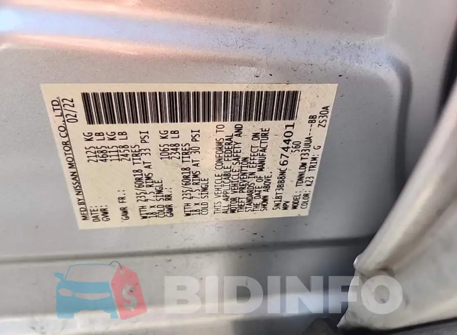 5N1BT3BB8NC674401 Photo# 8