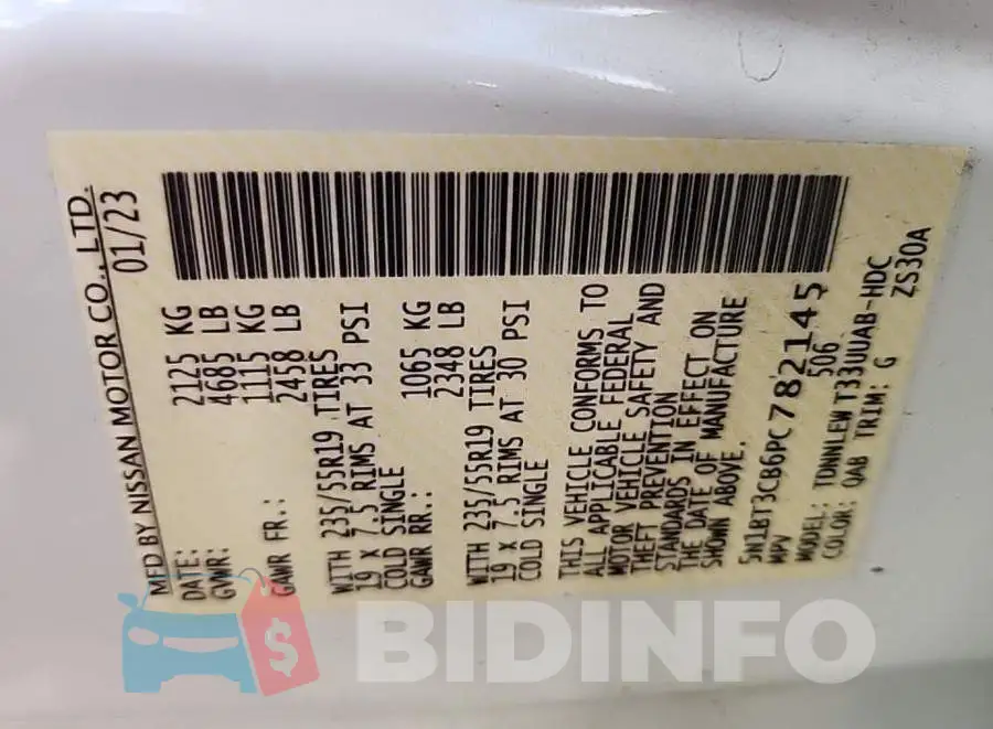 5N1BT3CB6PC782145 Photo# 8