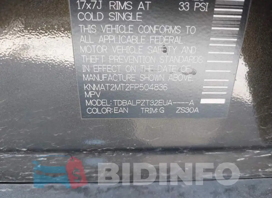 KNMAT2MT2FP504836 Photo# 9