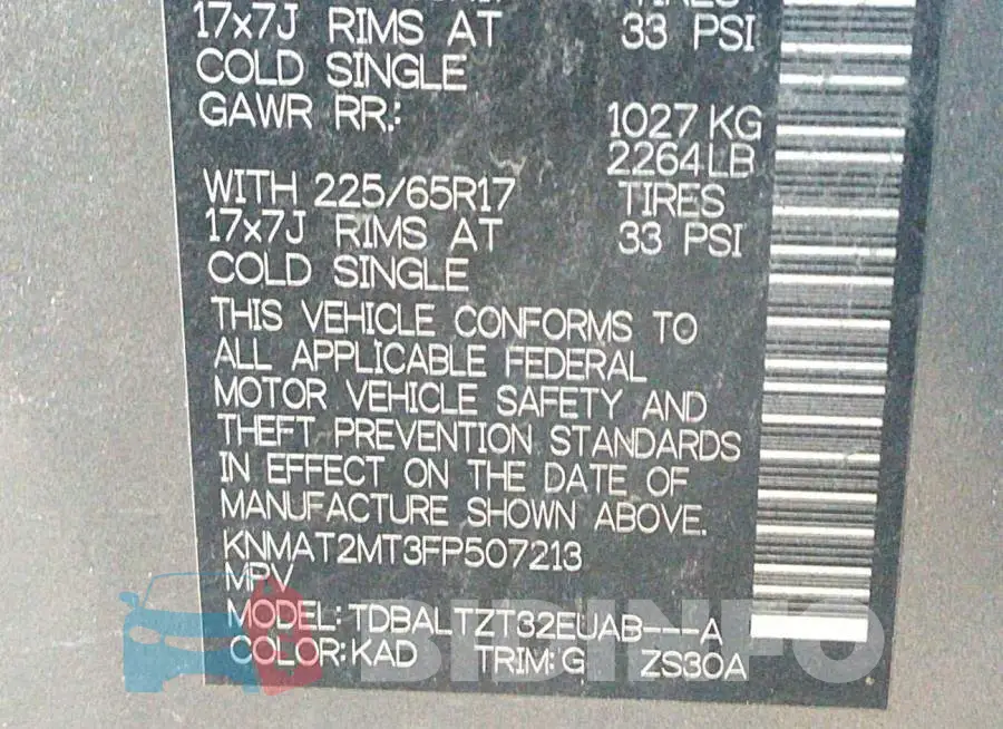 KNMAT2MT3FP507213 Photo# 9