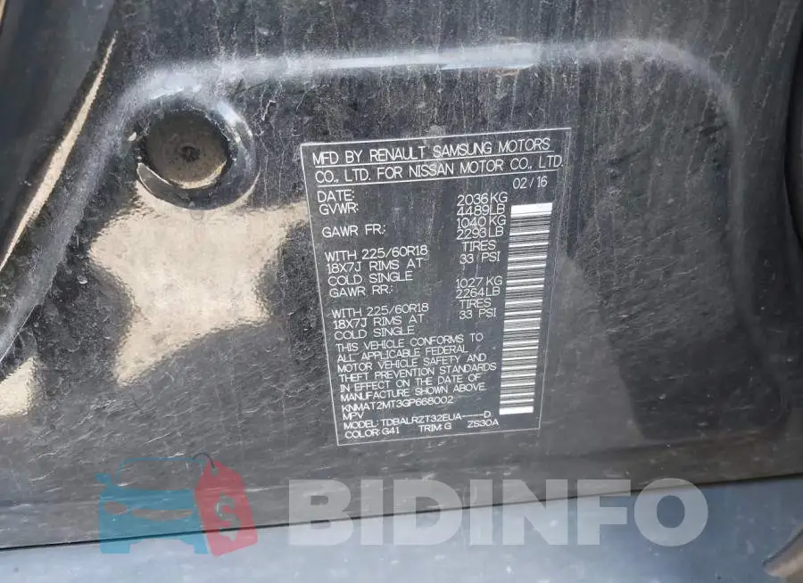 KNMAT2MT3GP668002 Photo# 9