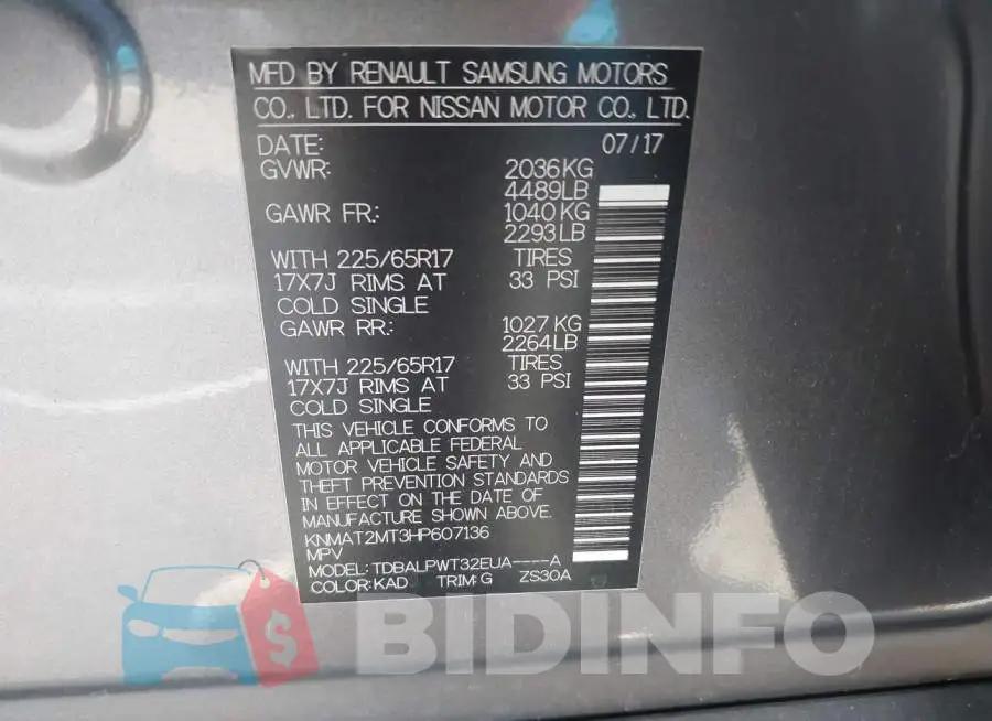 KNMAT2MT3HP607136 Photo# 9