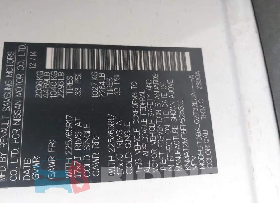 KNMAT2MT6FP525351 Photo# 9