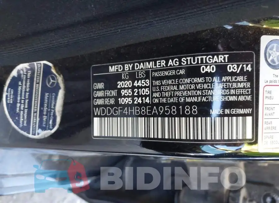 WDDGF4HB8EA958188 Photo# 9