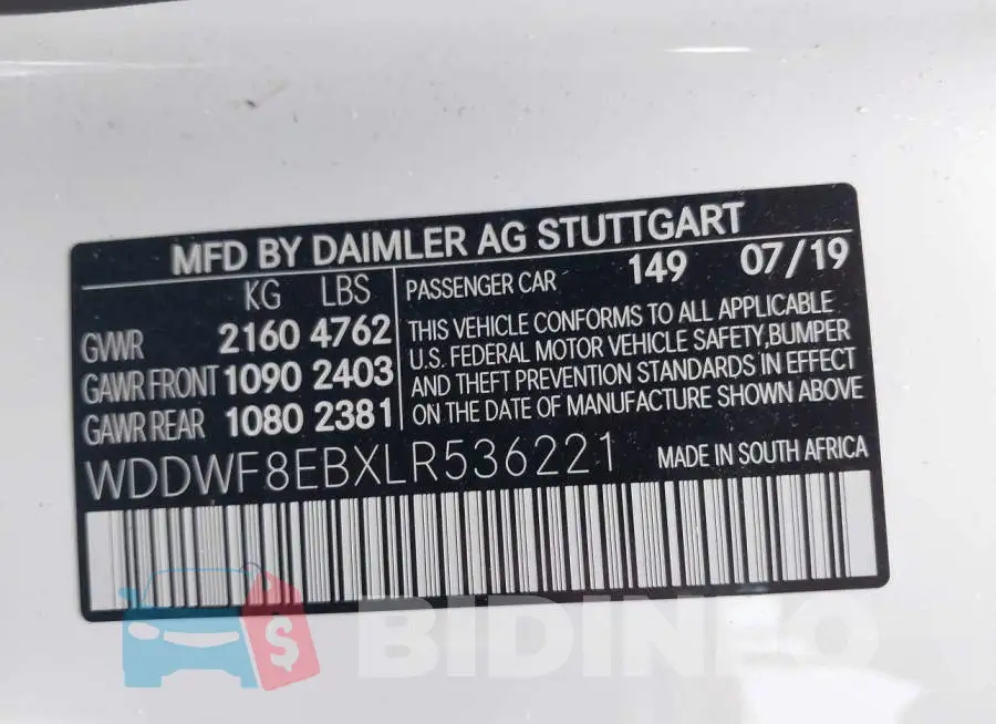 WDDWF8EBXLR536221 Photo# 9