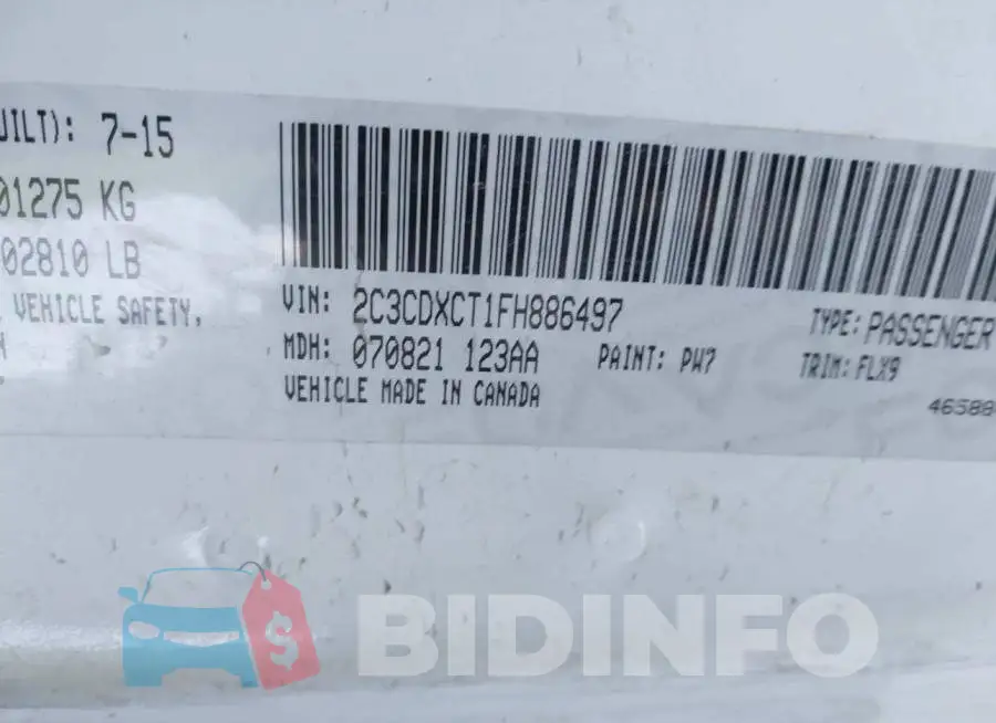 2C3CDXCT1FH886497 Photo# 9