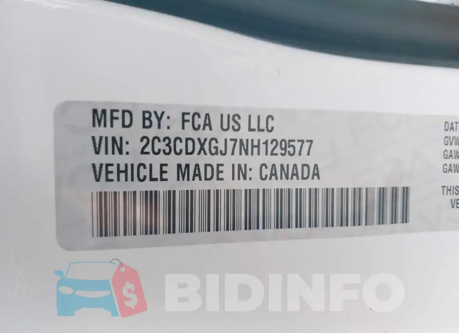 2C3CDXGJ7NH129577 Photo# 9