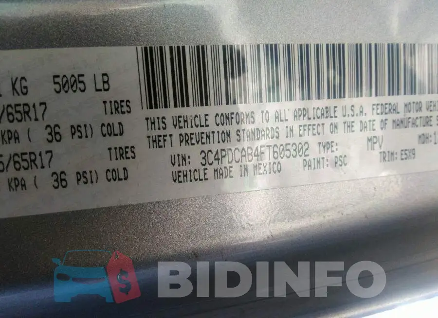 3C4PDCAB4FT605302 Photo# 9