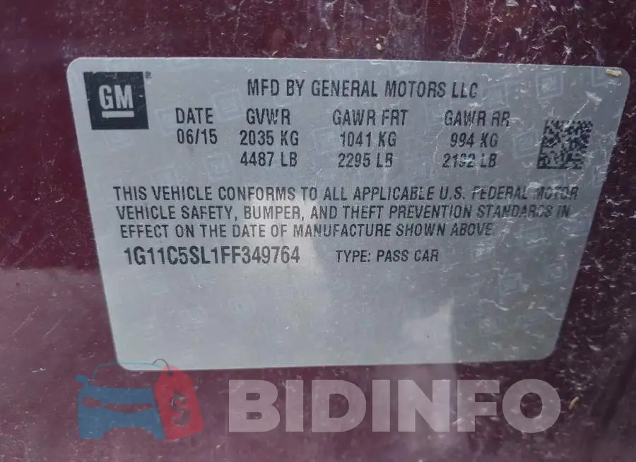 1G11C5SL1FF349764 Photo# 9