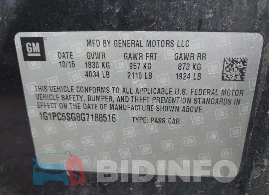 1G1PC5SG8G7188516 Photo# 9
