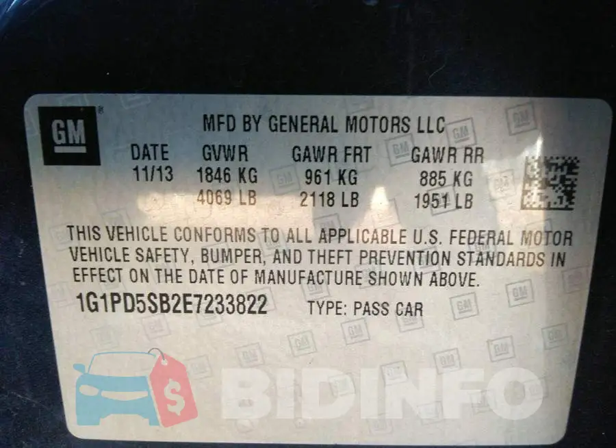 1G1PD5SB2E7233822 Photo# 9