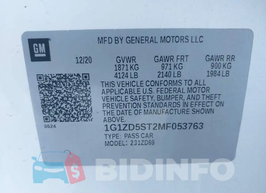 1G1ZD5ST2MF053763 Photo# 9