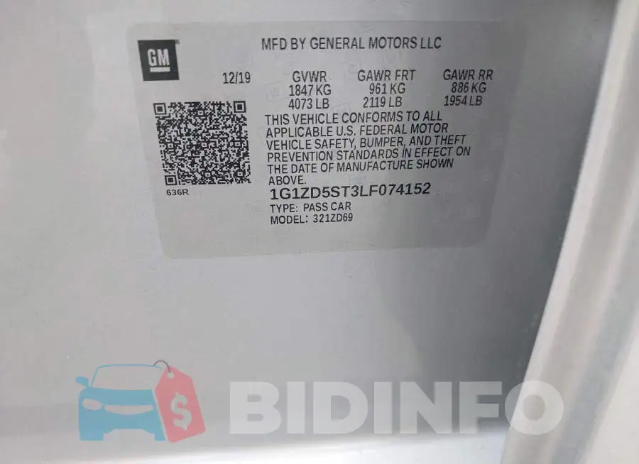 1G1ZD5ST3LF074152 Photo# 9