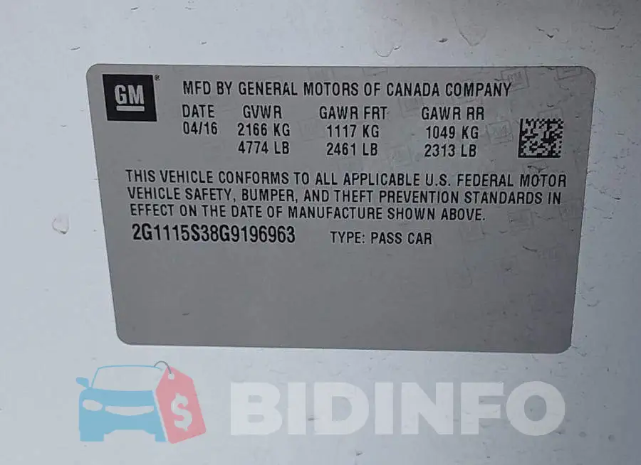 2G1115S38G9196963 Photo# 9