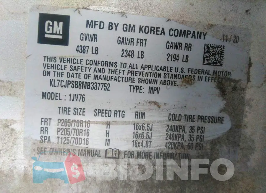 KL7CJPSB8MB337752 Photo# 9