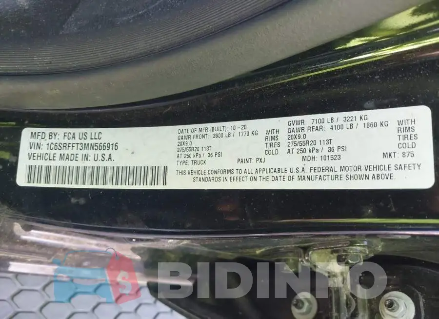1C6SRFFT3MN566916 Photo# 9