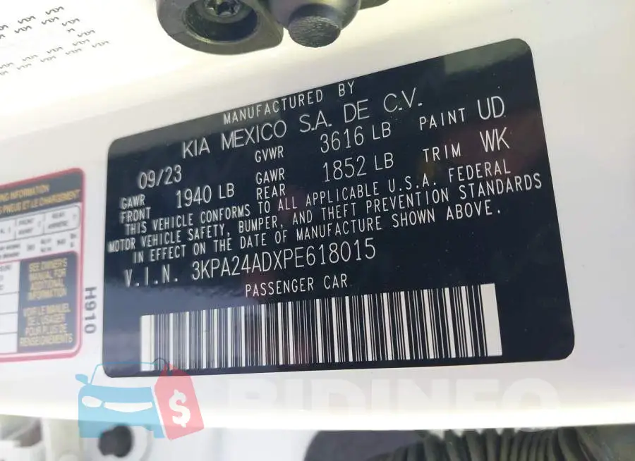 3KPA24ADXPE618015 Photo# 9
