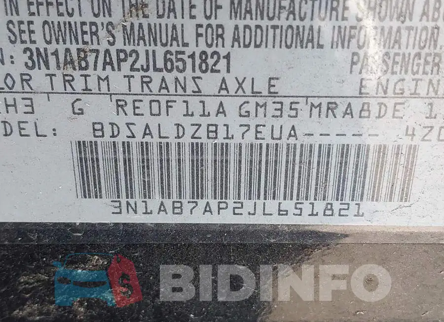 3N1AB7AP2JL651821 Photo# 9