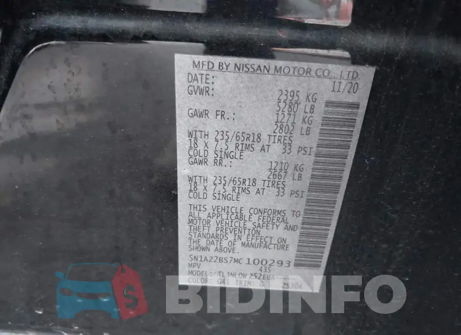 5N1AZ2BS7MC100293 Photo# 9