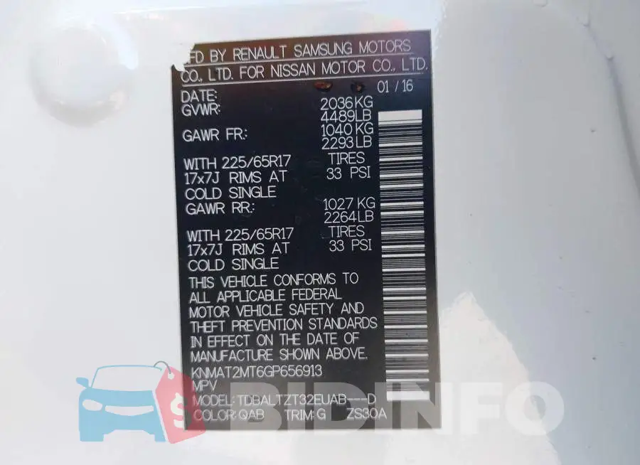 KNMAT2MT6GP656913 Photo# 9