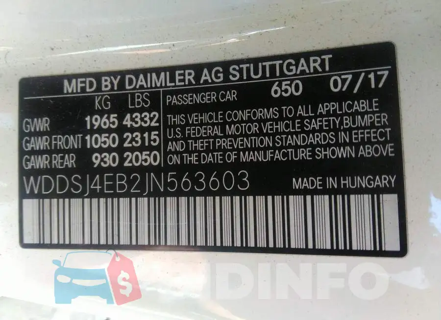WDDSJ4EB2JN563603 Photo# 9