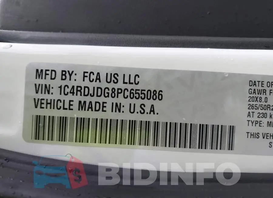 1C4RDJDG8PC655086 Photo# 9