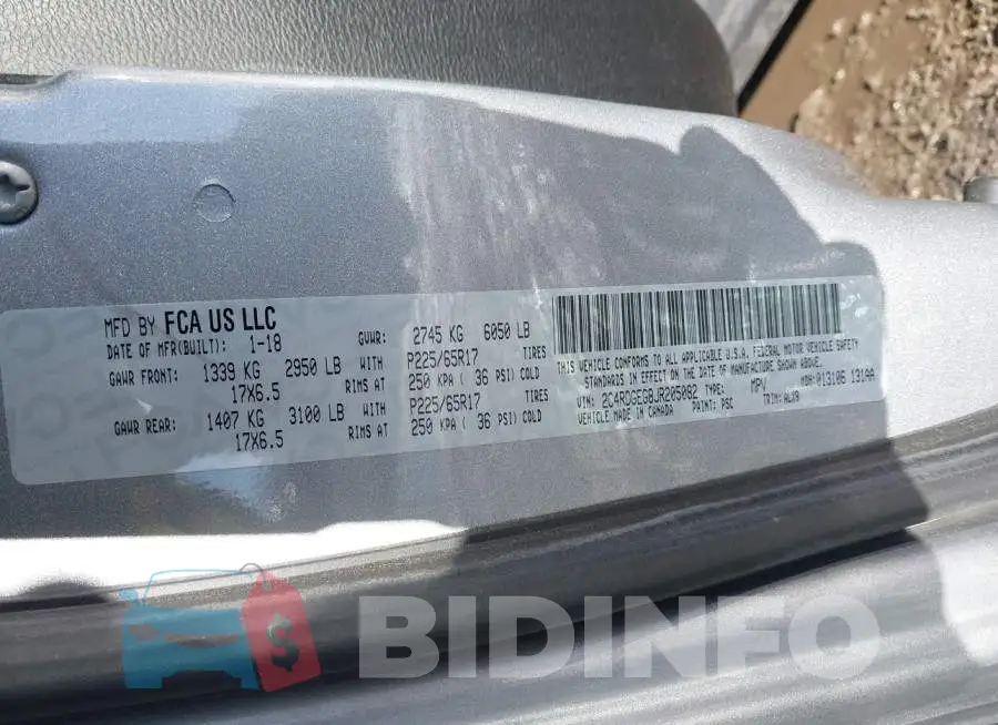 2C4RDGEG8JR205082 Photo# 9