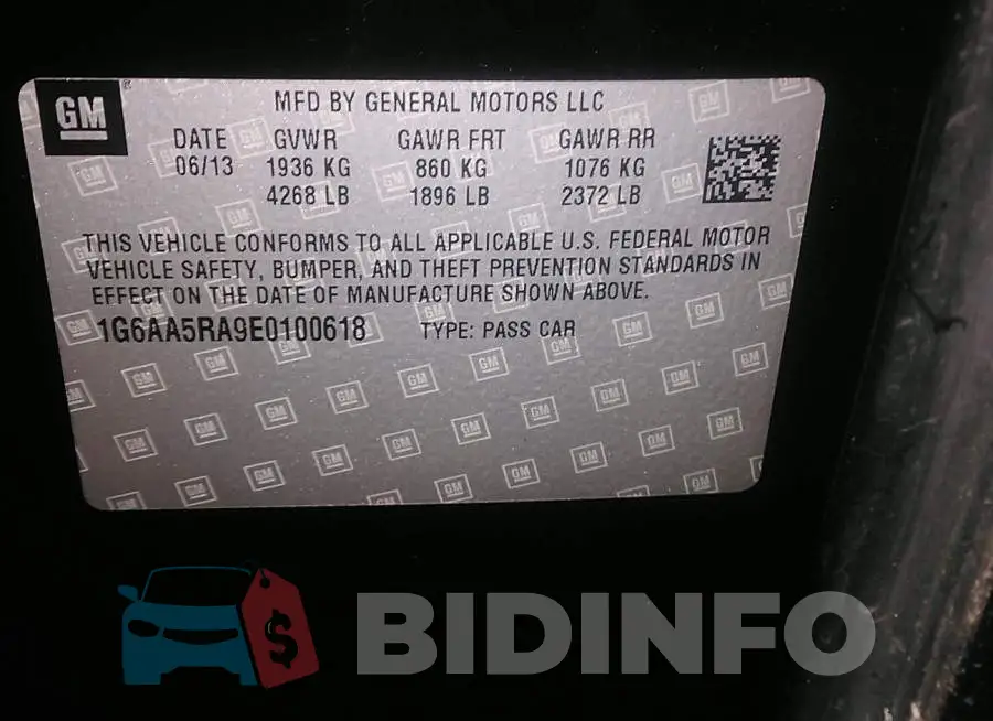 1G6AA5RA9E0100618 Photo# 9