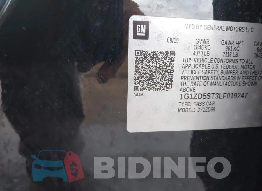 1G1ZD5ST3LF019247 Photo# 9