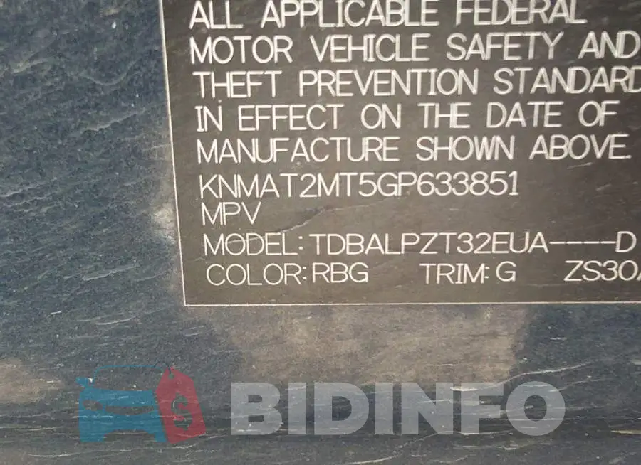 KNMAT2MT5GP633851 Photo# 9