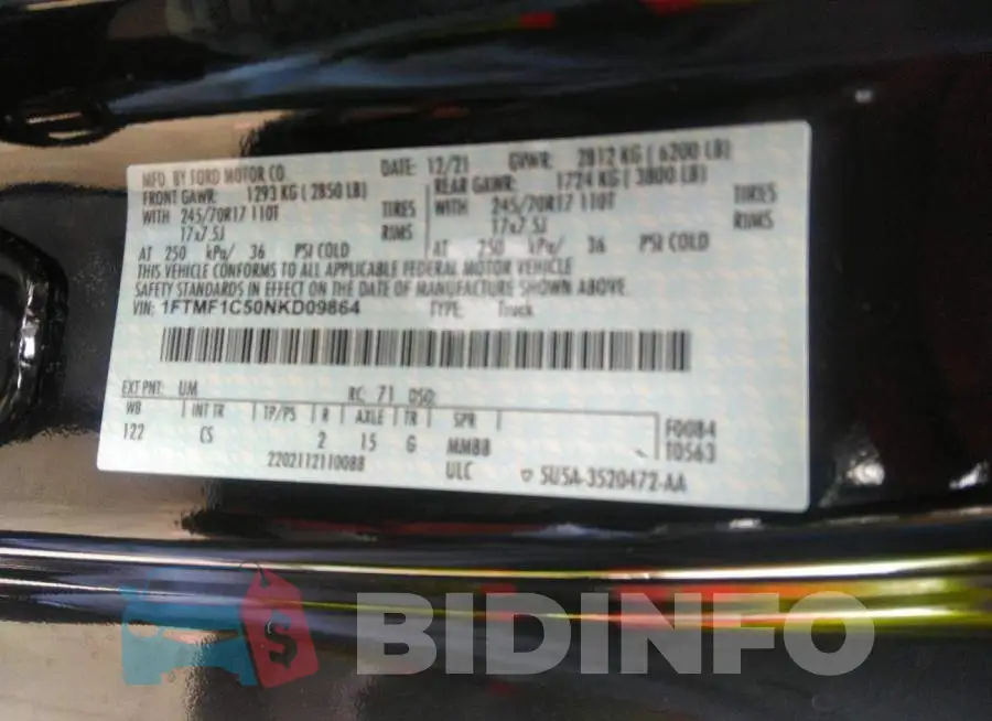 1FTMF1C50NKD09864 Photo# 9