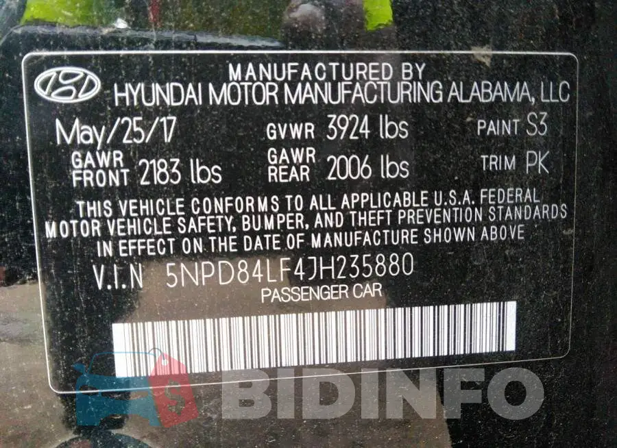 5NPD84LF4JH235880 Photo# 9